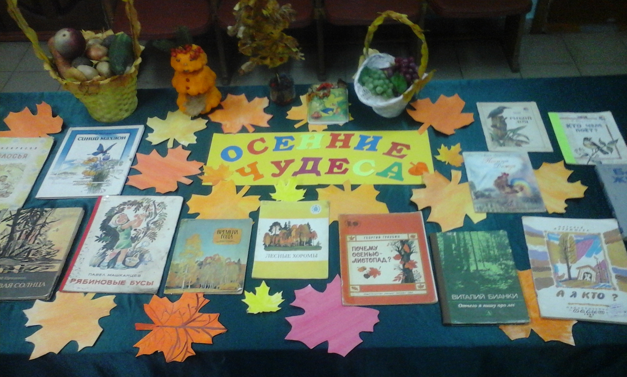 Книжная выставка про осень для детей